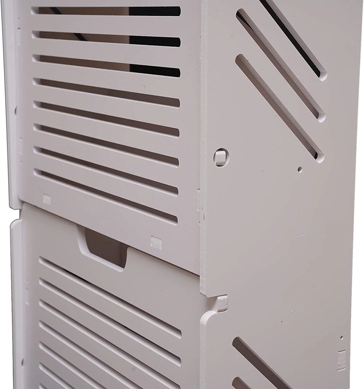 White Narrow Shoe Storage Cabinet P785964