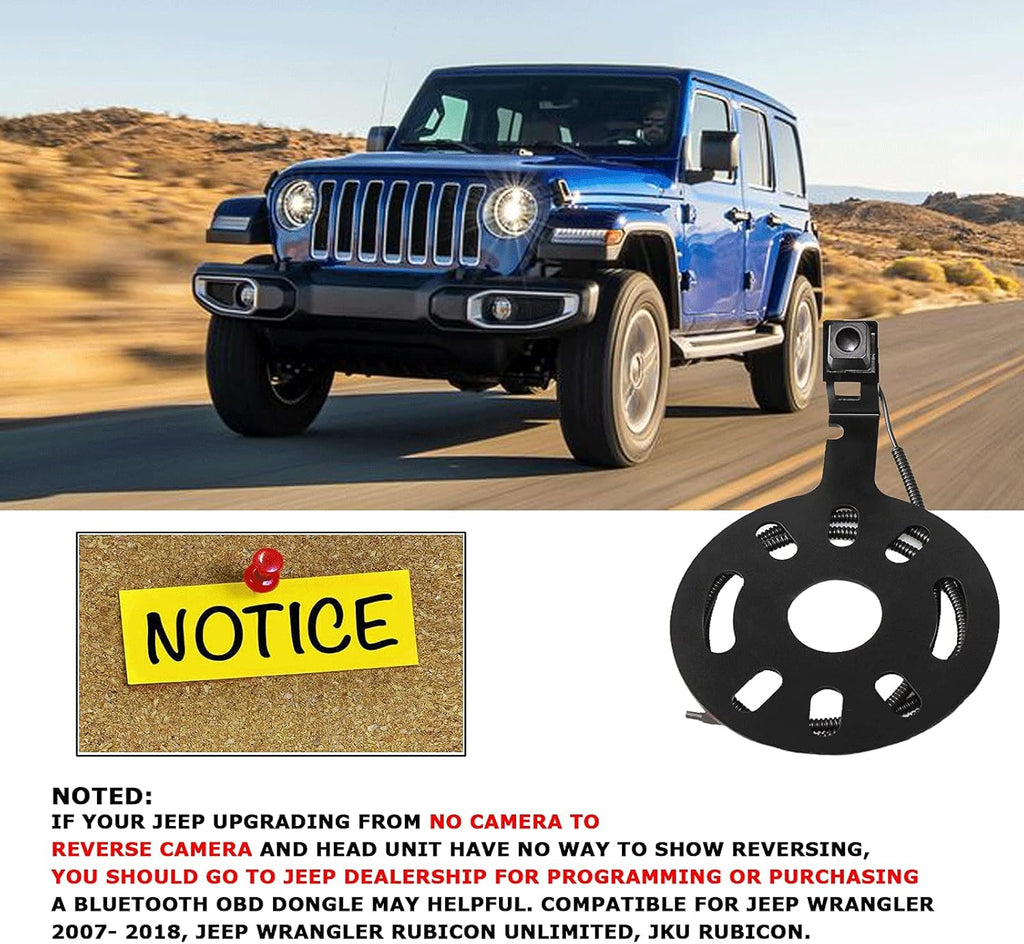 Spare Tire Rear View Backup Camera Waterproof with RCA Plug Adapter Pack of 2 H45062
