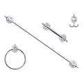 4 Piece Polished Chrome Bathroom Hardware Set K49455
