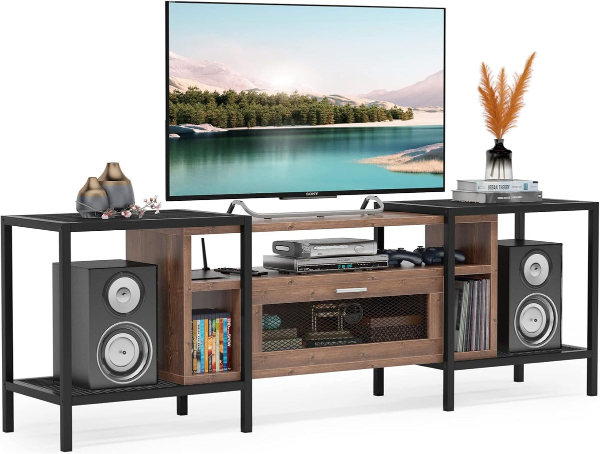 75 Inch TV Stand with Storage and Shelves J401