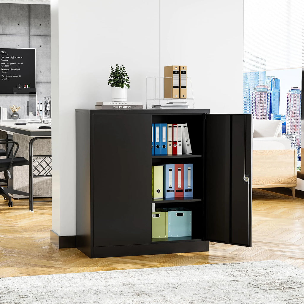 Metal Storage Cabinet with 2 Adjustable Shelves Z914868
