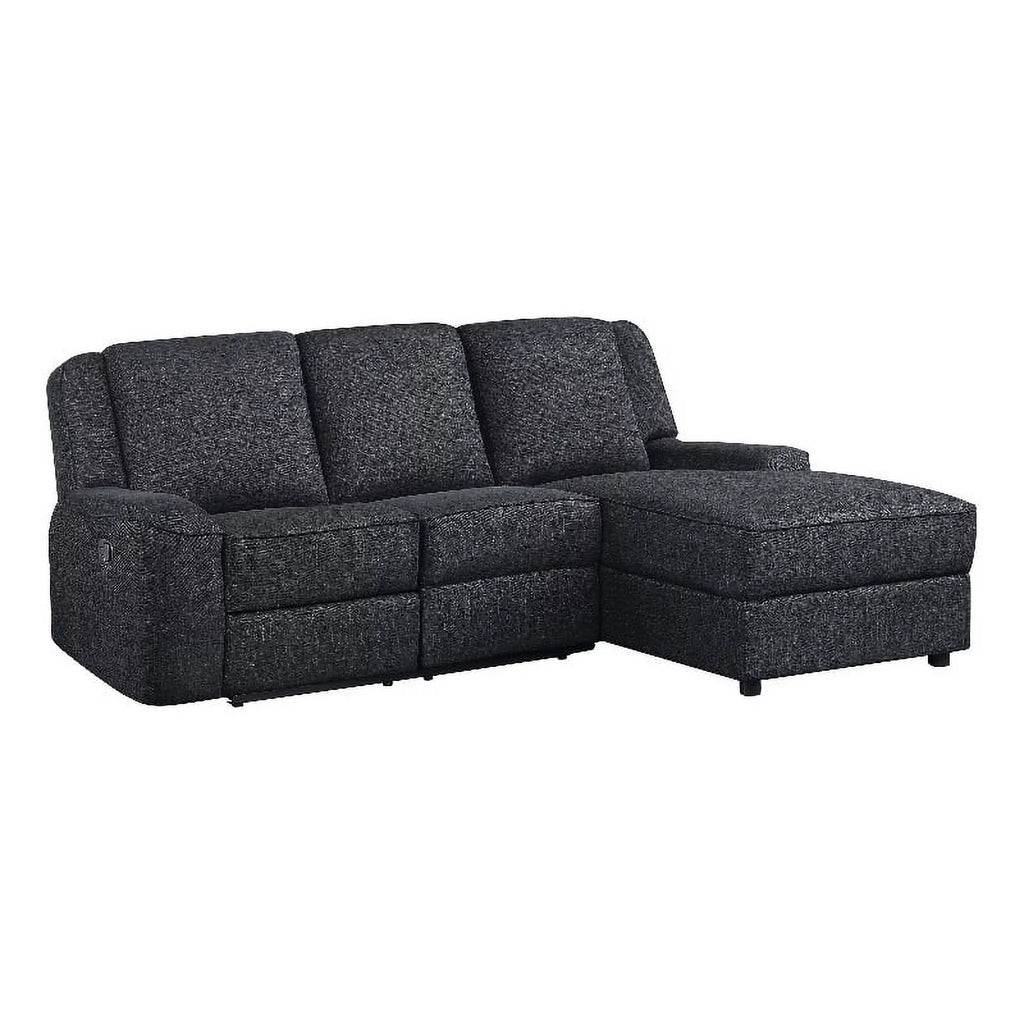 Chenille Reclining Sectional with Right Chaise Z3408