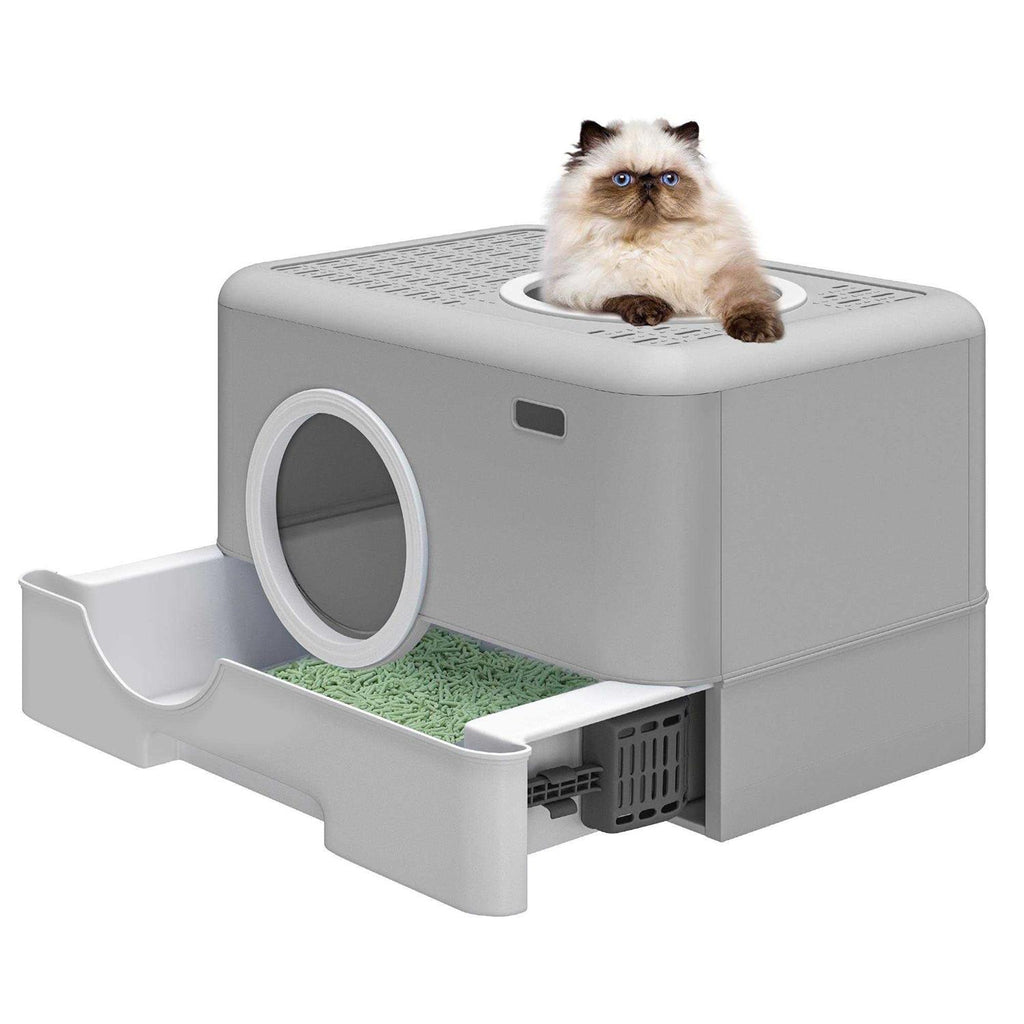 Large Enclosed Cat Litter Box with Lid Cover R997