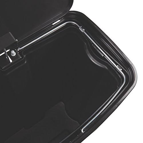 Black 13.2 gal Plastic Step-On Trash Can P406