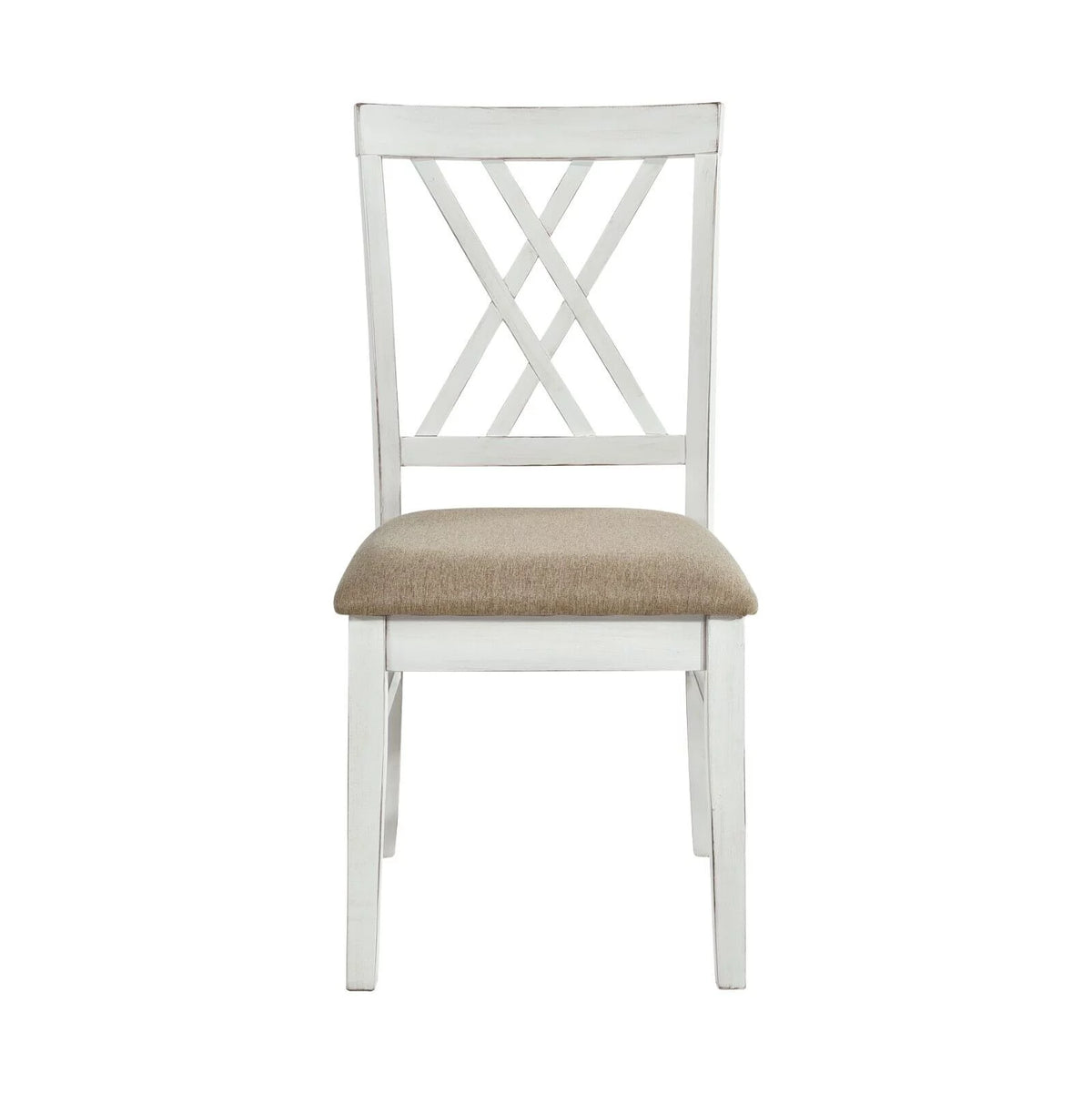 White and Oak 6pc Dining Set with Extension Leaf Bench and 4 Side Chairs B165920