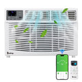 10,000 BTU 115V Window-Mounted Compact Air Conditioner with Remote Control, White E856