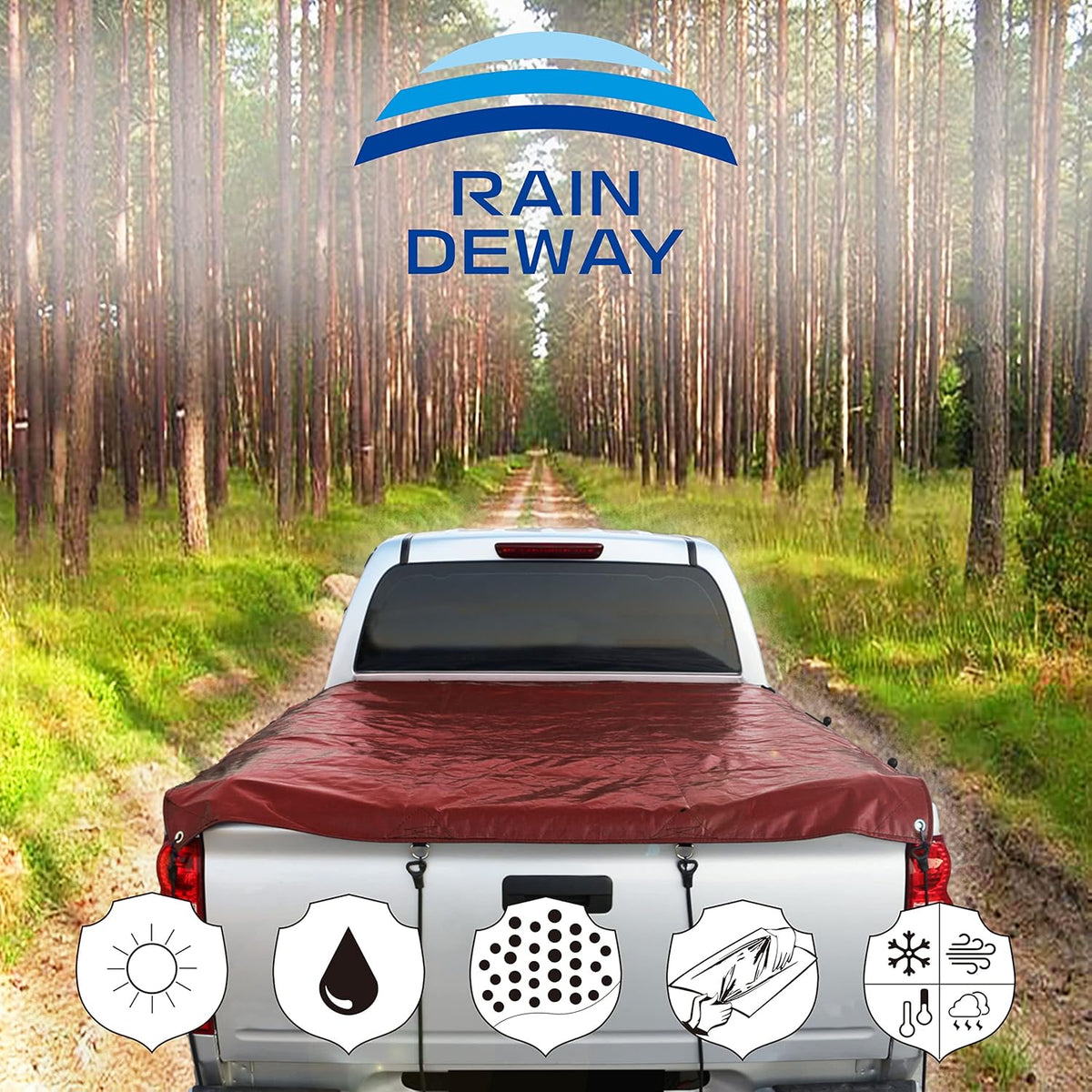 Heavy Duty Truck Bed Tarp Cover 10x12 Feet with Grommets I9423
