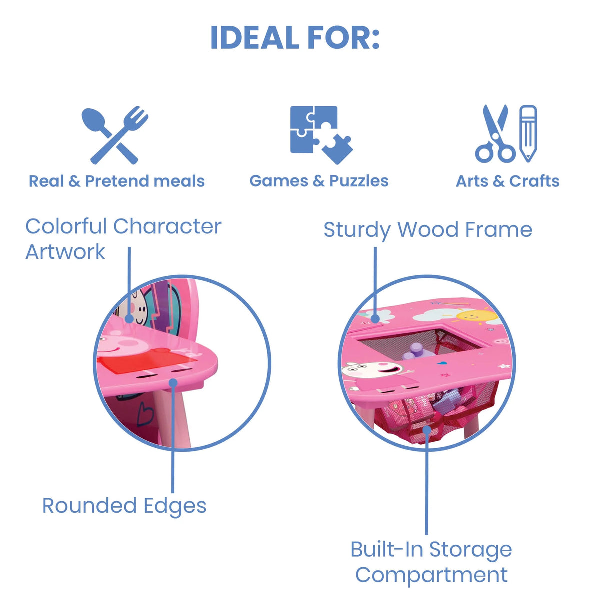 Table and Chair Set with Storage D3032