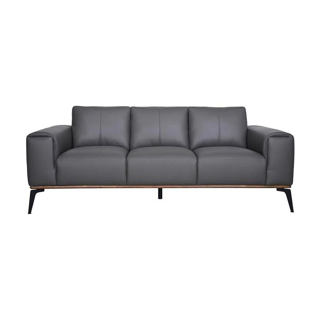 Gray Top Grain Leather Sofa M8633