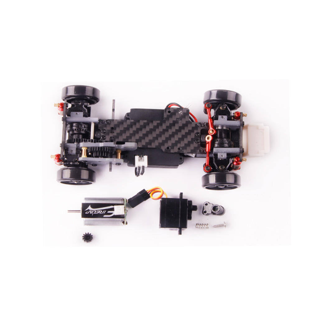 1/28 2.4g 4WD RC Car Touring Drift Vehicle Carbon Fiber Chassis W711372