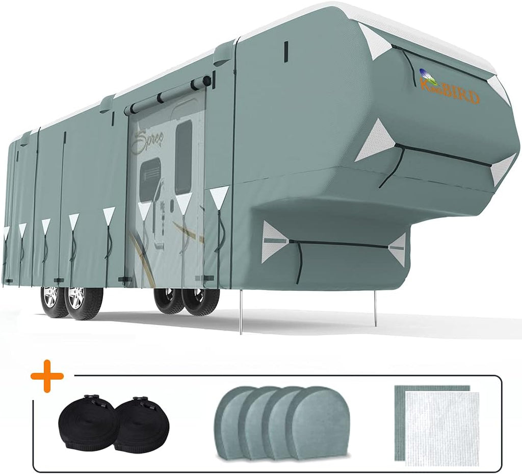 5 Layers RV Cover Fits 26'-29' Motorhome with Tire Covers B26063