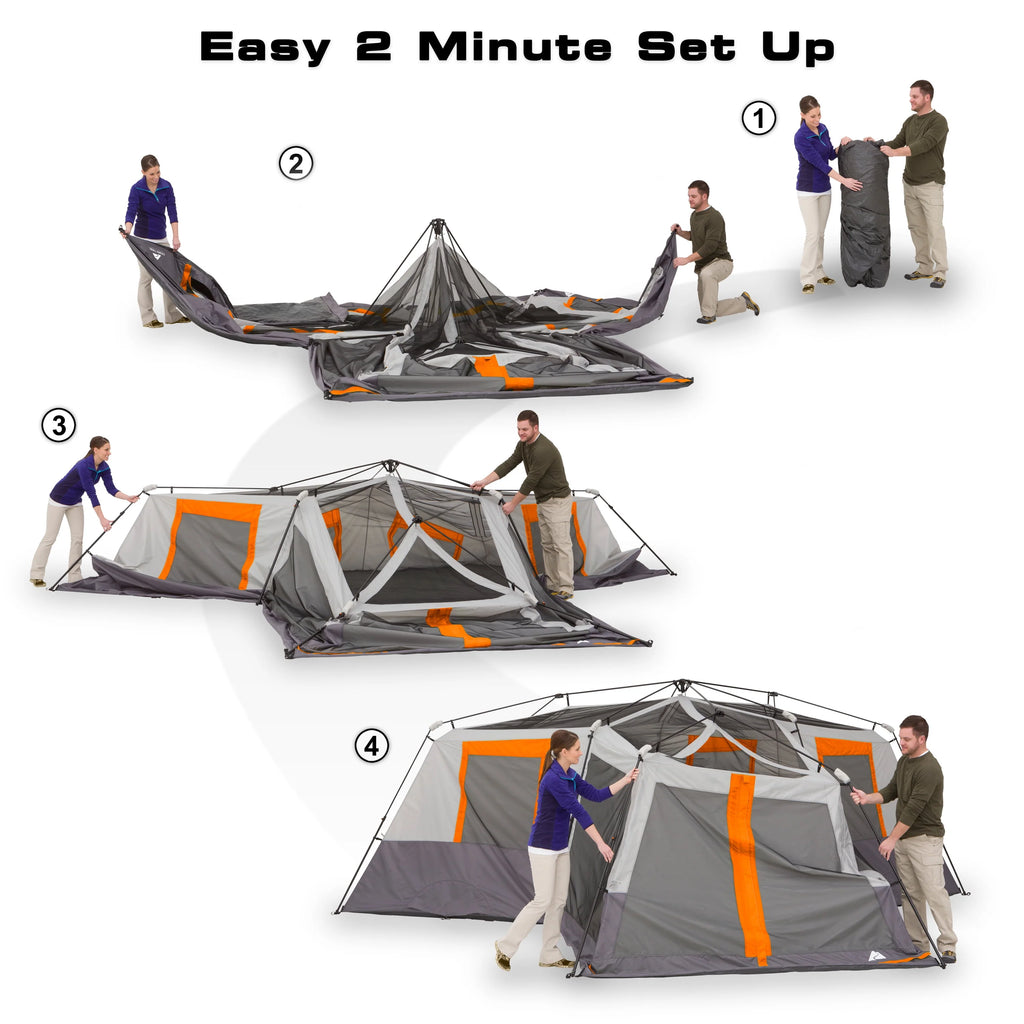 12-Person 3-Room Cabin Tent with Screen Room M936
