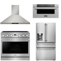36 Gas Range, Range Hood, Refrigerator and Microwave Q82438