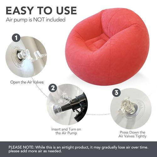 Black Inflatable Bean Bag Chair R221680