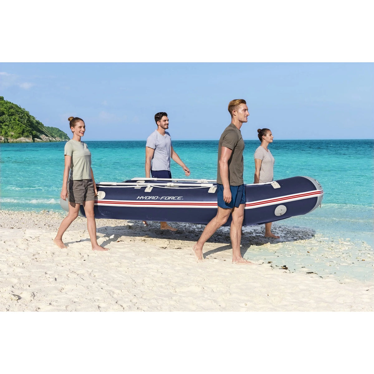 Inflatable 5 Person Water Raft Boat Set D157068