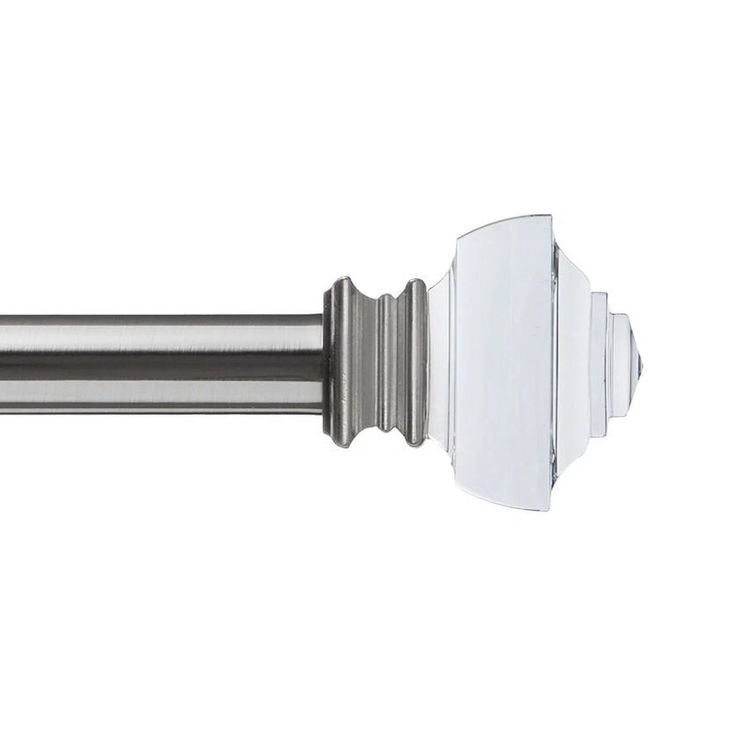 1" Curtain Rod Set Brushed Nickel 72"-144" S742