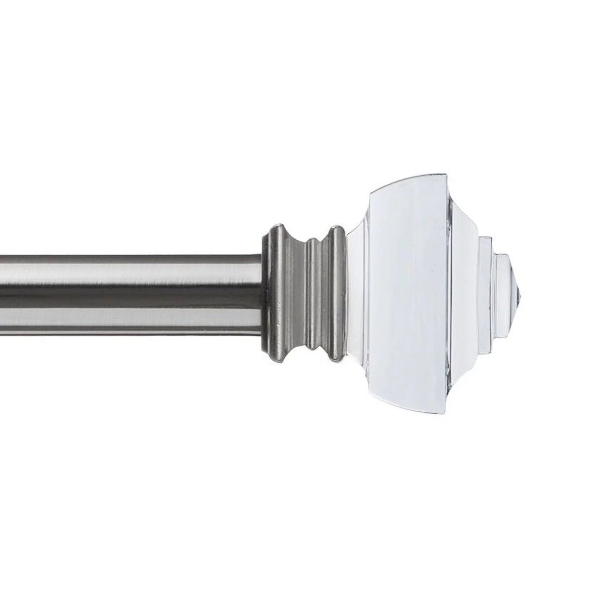 1" Curtain Rod Set Brushed Nickel 72"-144" S742