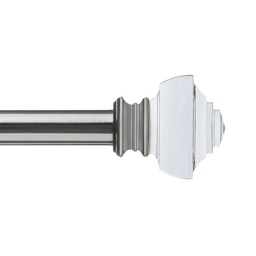 1" Curtain Rod Set Brushed Nickel 72"-144" S742