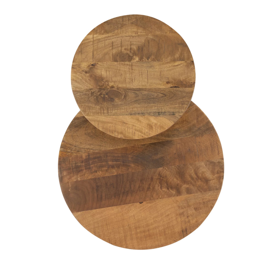 Round Metal Side Table with Shelf Z572758