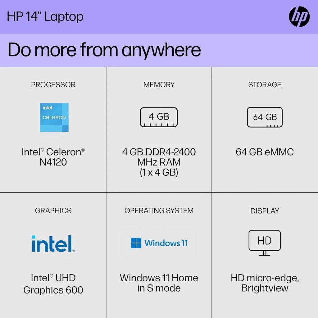 14-inch Laptop with 16GB RAM, 320GB Storage G65884