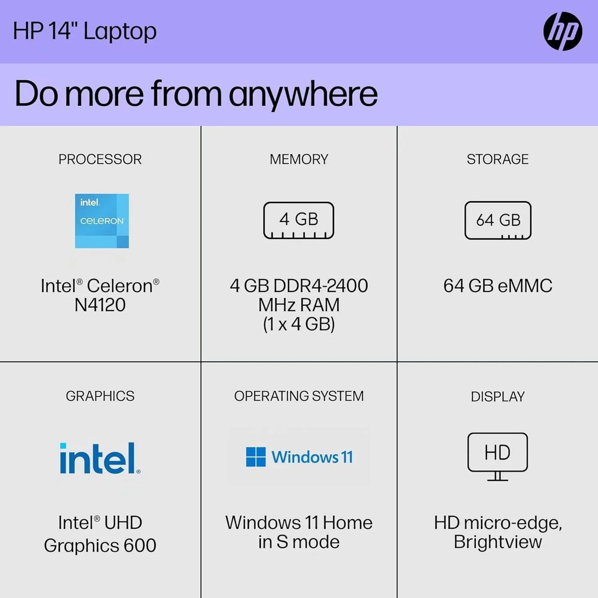 14-inch Laptop with 16GB RAM, 320GB Storage G65884