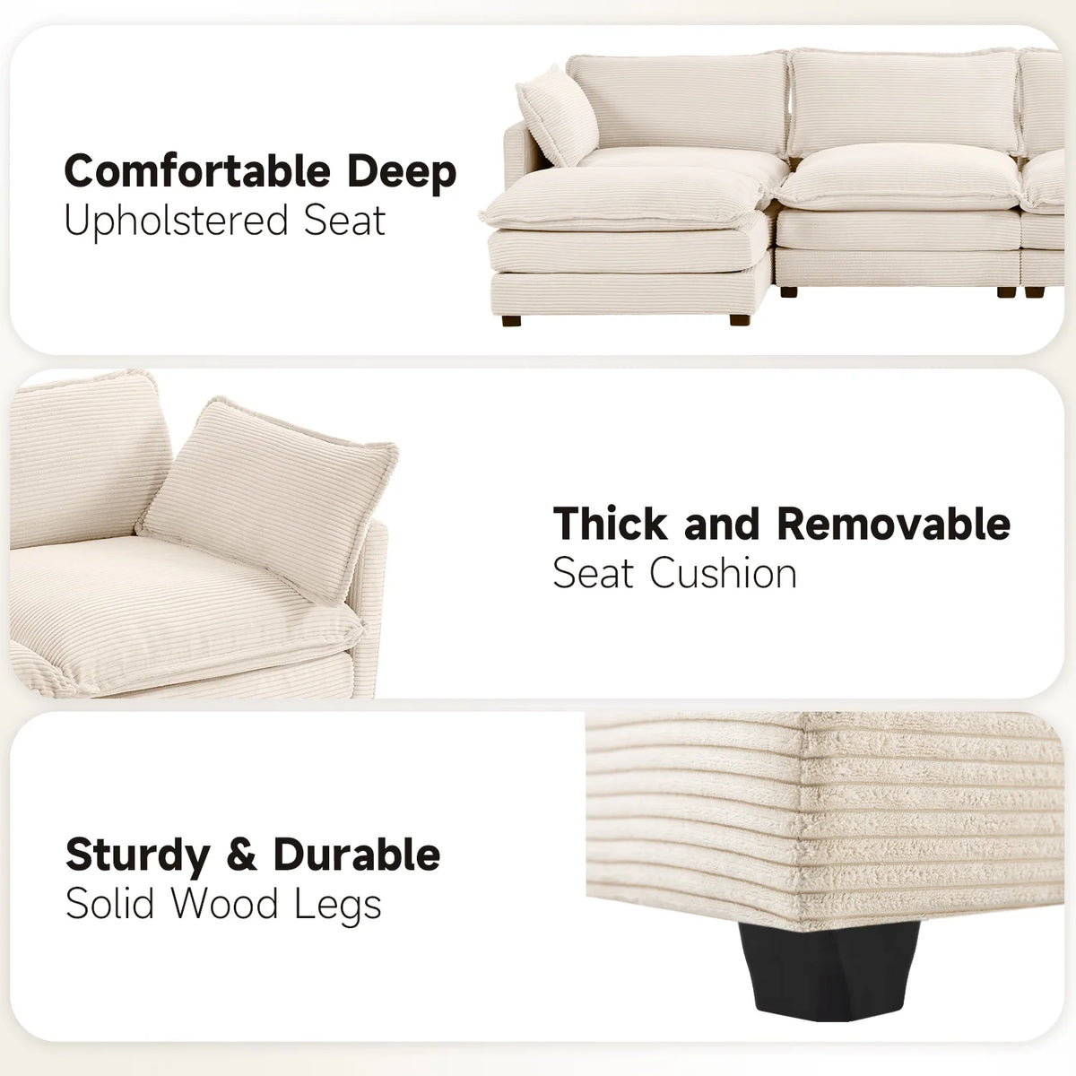 Navy Corduroy 2 Seater Loveseat Sofa B54968