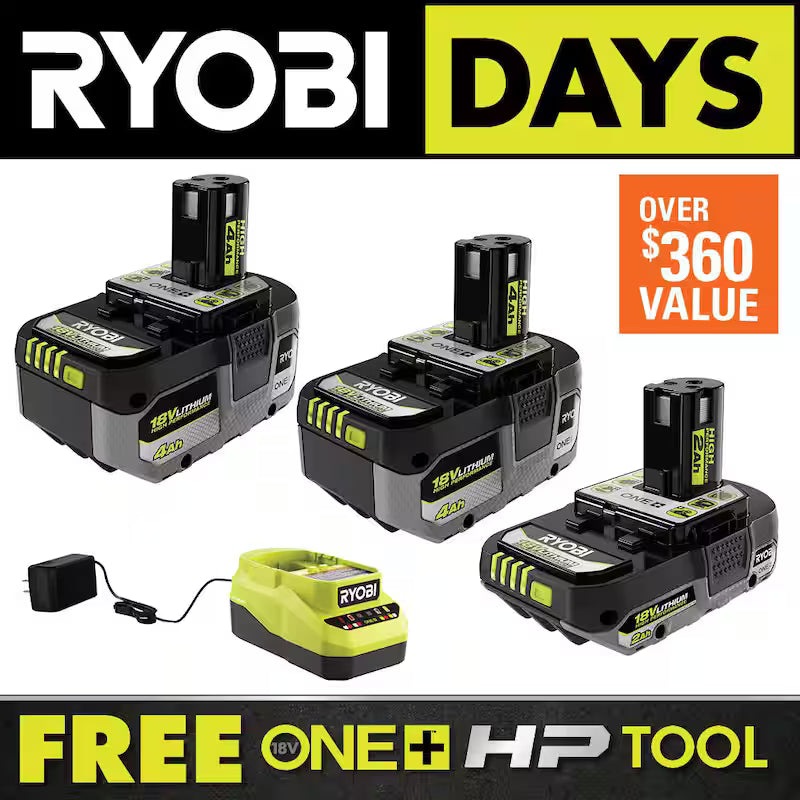 18V Lithium-Ion Starter Kit with 2.0 Ah and 4.0 Ah Batteries and Charger F49270