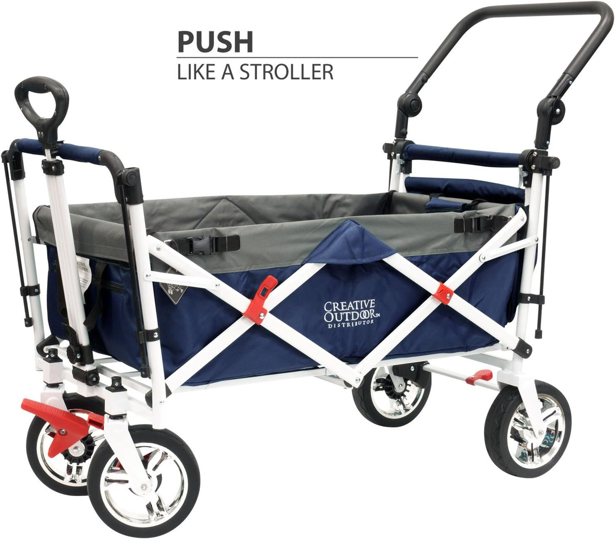 Collapsible Folding Wagon Cart with Sun & Rain Shade R46400