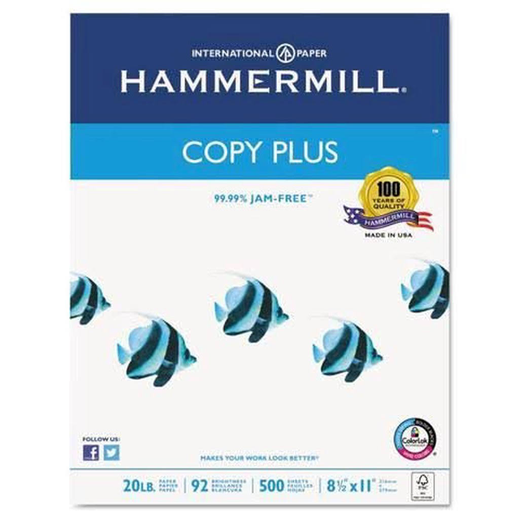 Copy Paper, 92 Brightness, 20lb, 8-1/2 x 14, White, 5000 Sheets/Carton S88105