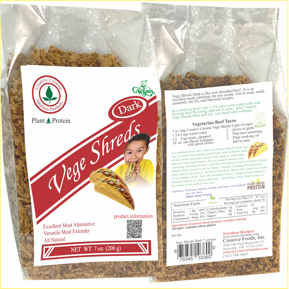 Shredded Dark Veggie Meat 6-7 oz J71284