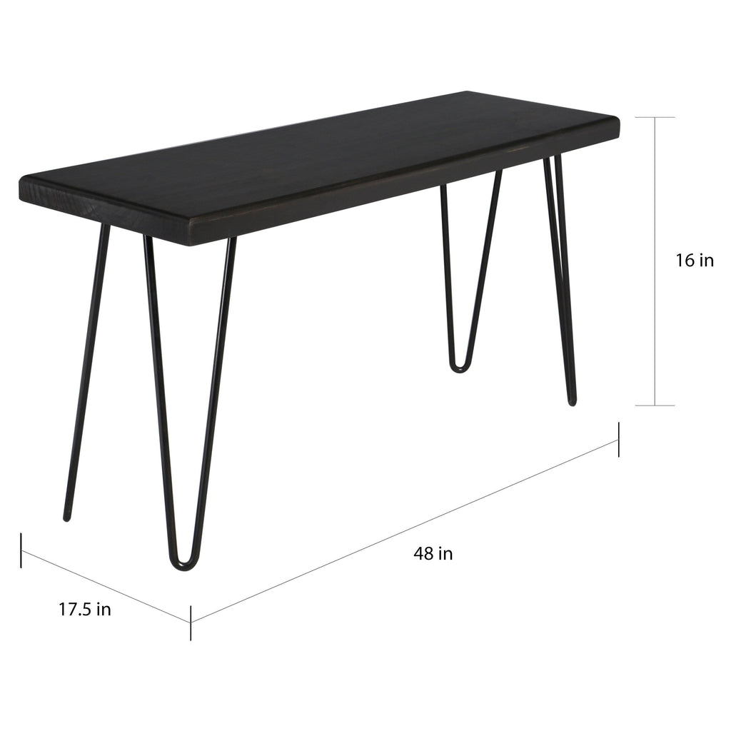 Dark Brown Wood Bench I4104