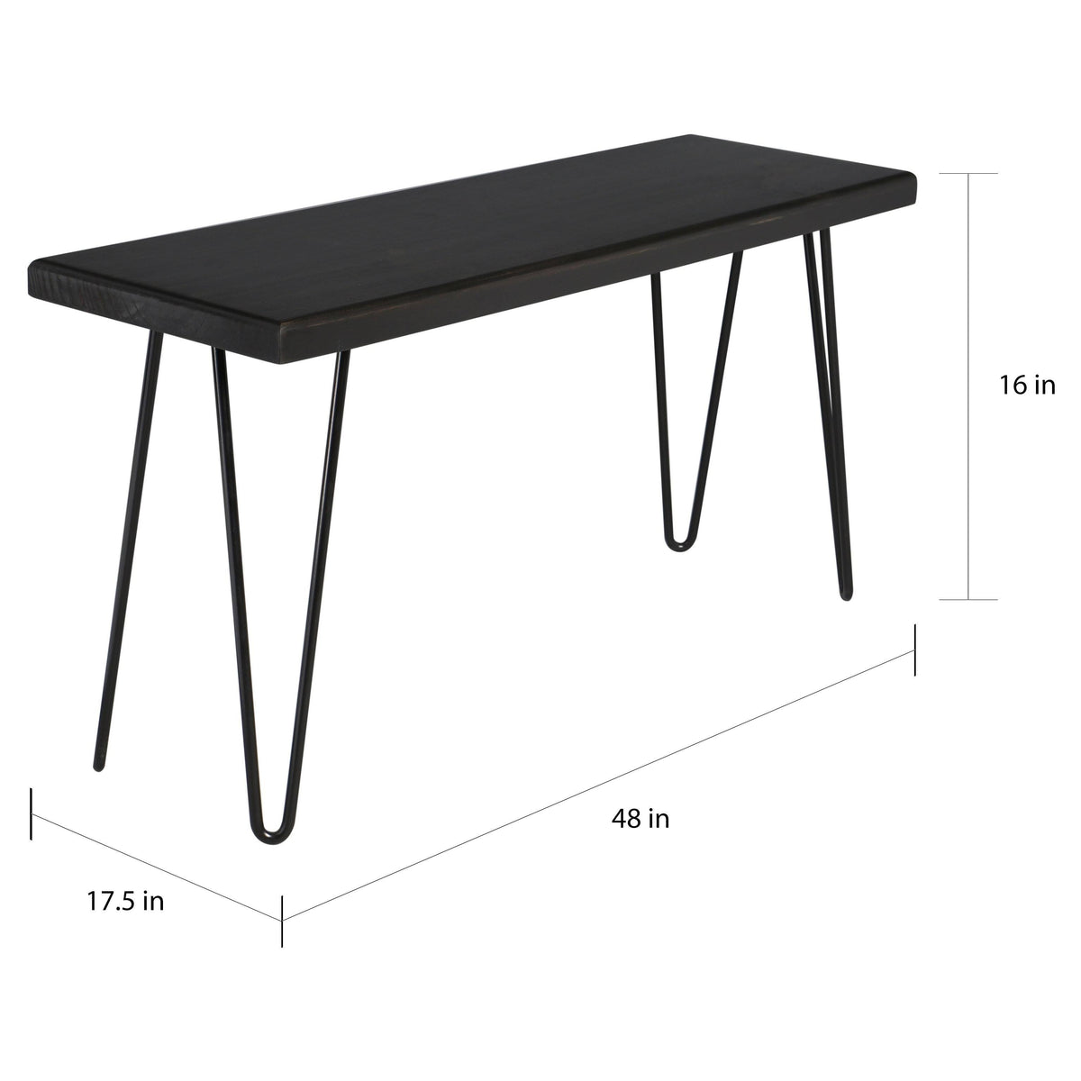 Dark Brown Wood Bench I4104
