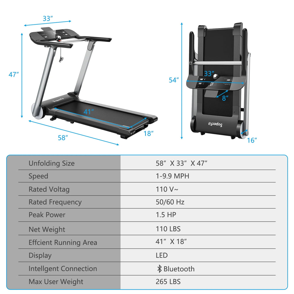 Electric Folding Treadmill E257