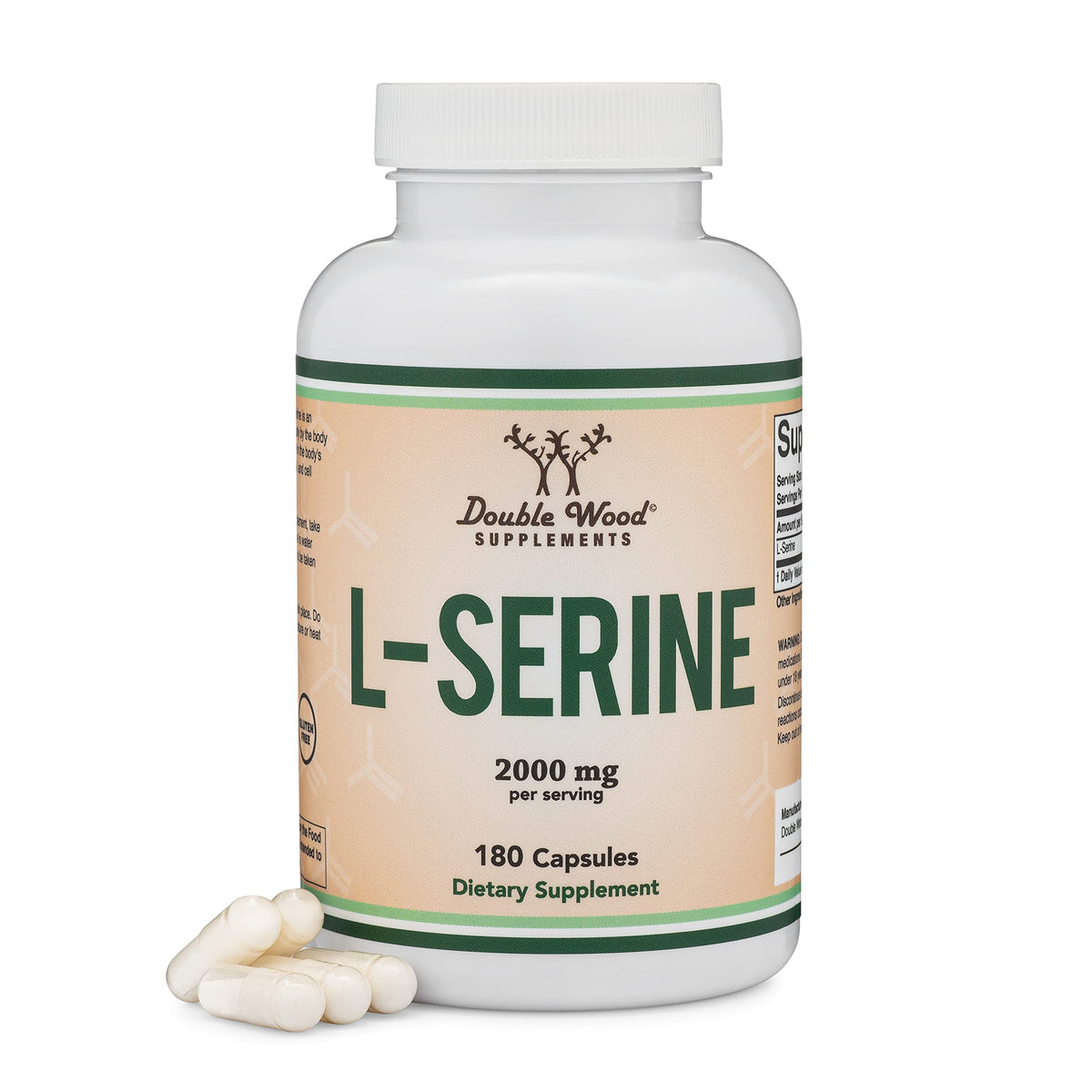 500mg L-Serine Capsules 180 Count T1918