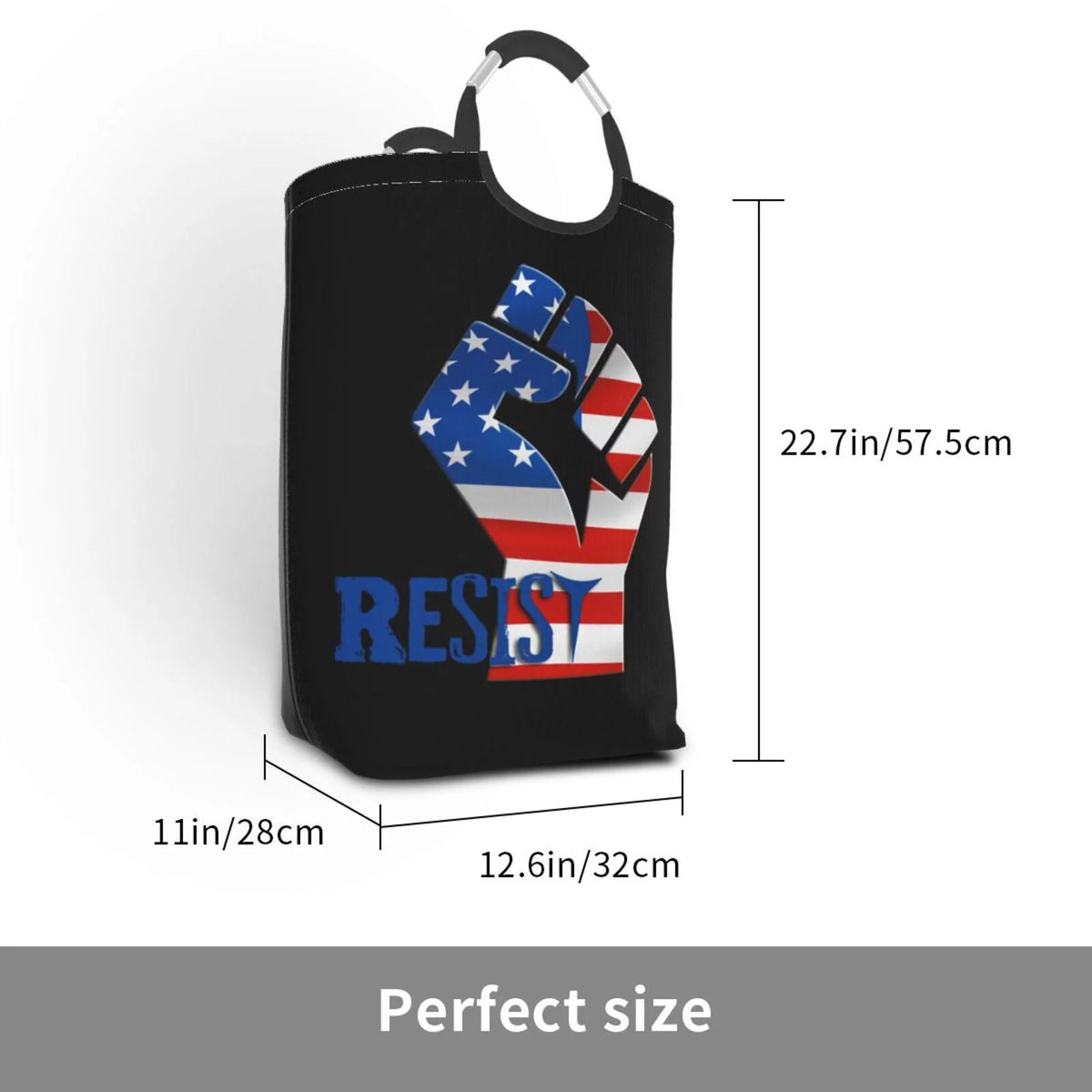 American Usa Flag Laundry Basket with Handles X61142