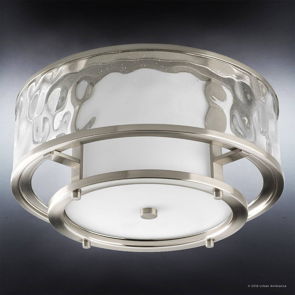Art Deco Ceiling Fixture Brushed Nickel Finish Y168