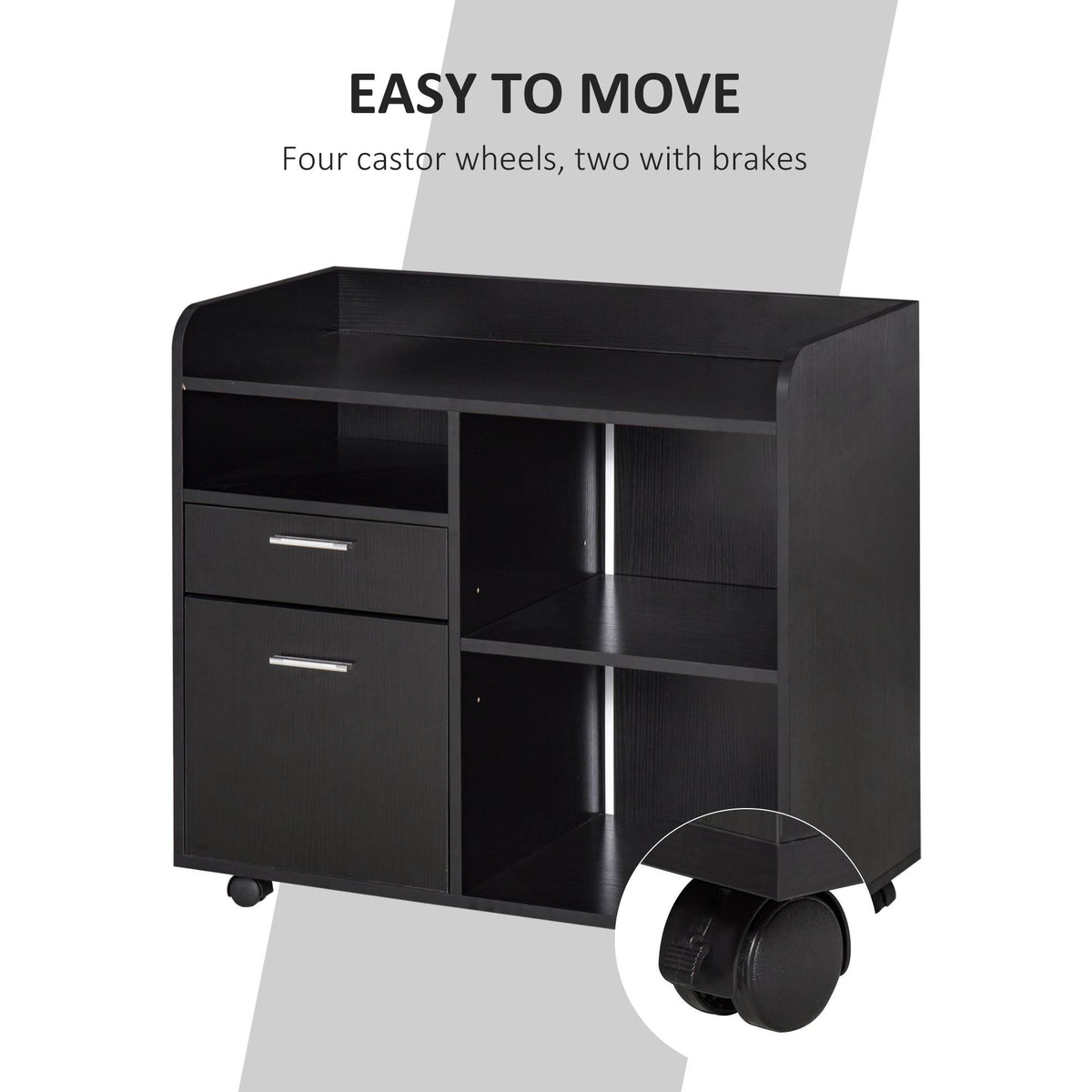 Multipurpose Filing Cabinet Printer Stand with 2 Drawers N331
