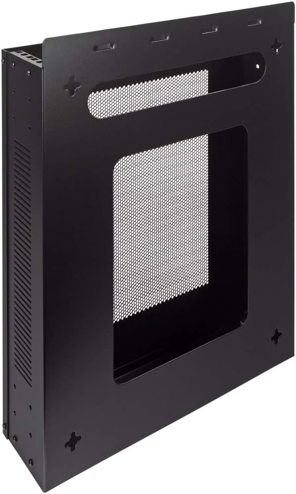 2U Vertical Wall Mountable Server Rack, Black N471884