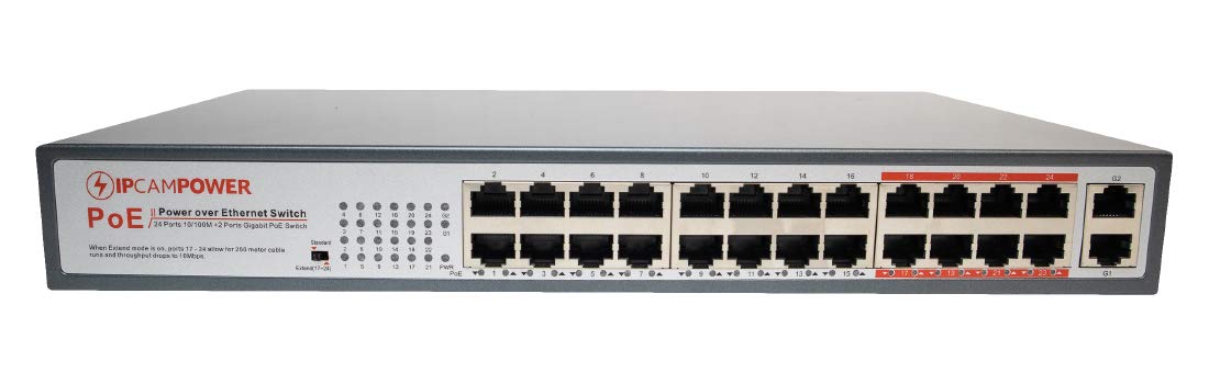 16 Port POE Network Switch with 2 Gigabit Uplink Ports N328