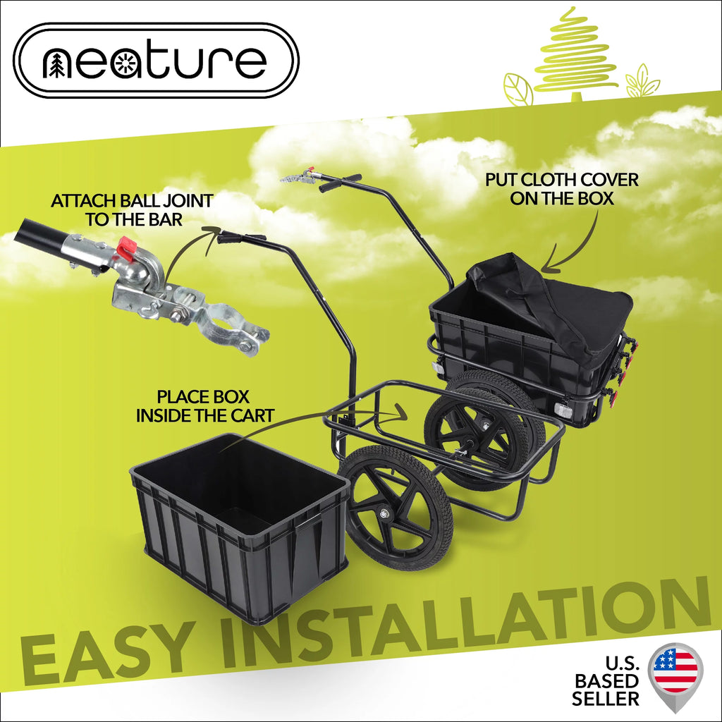 Bike Trailer Utility Cart and Attachment Kit 88lb Cap B125656