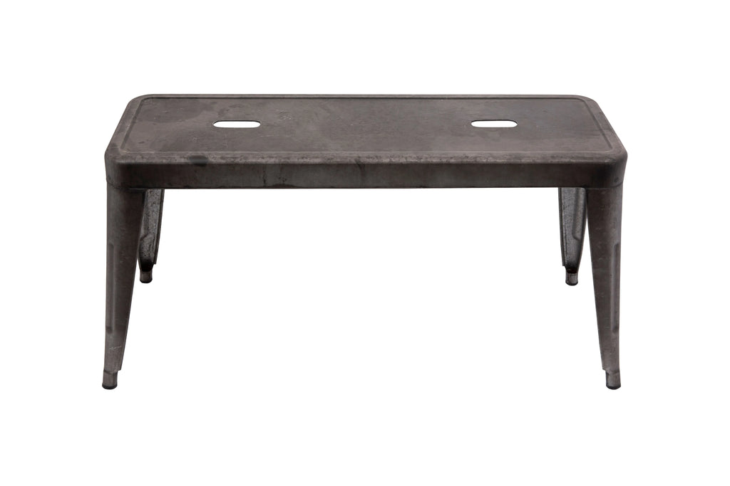 Grey Brown Galvanized Metal Bench V646