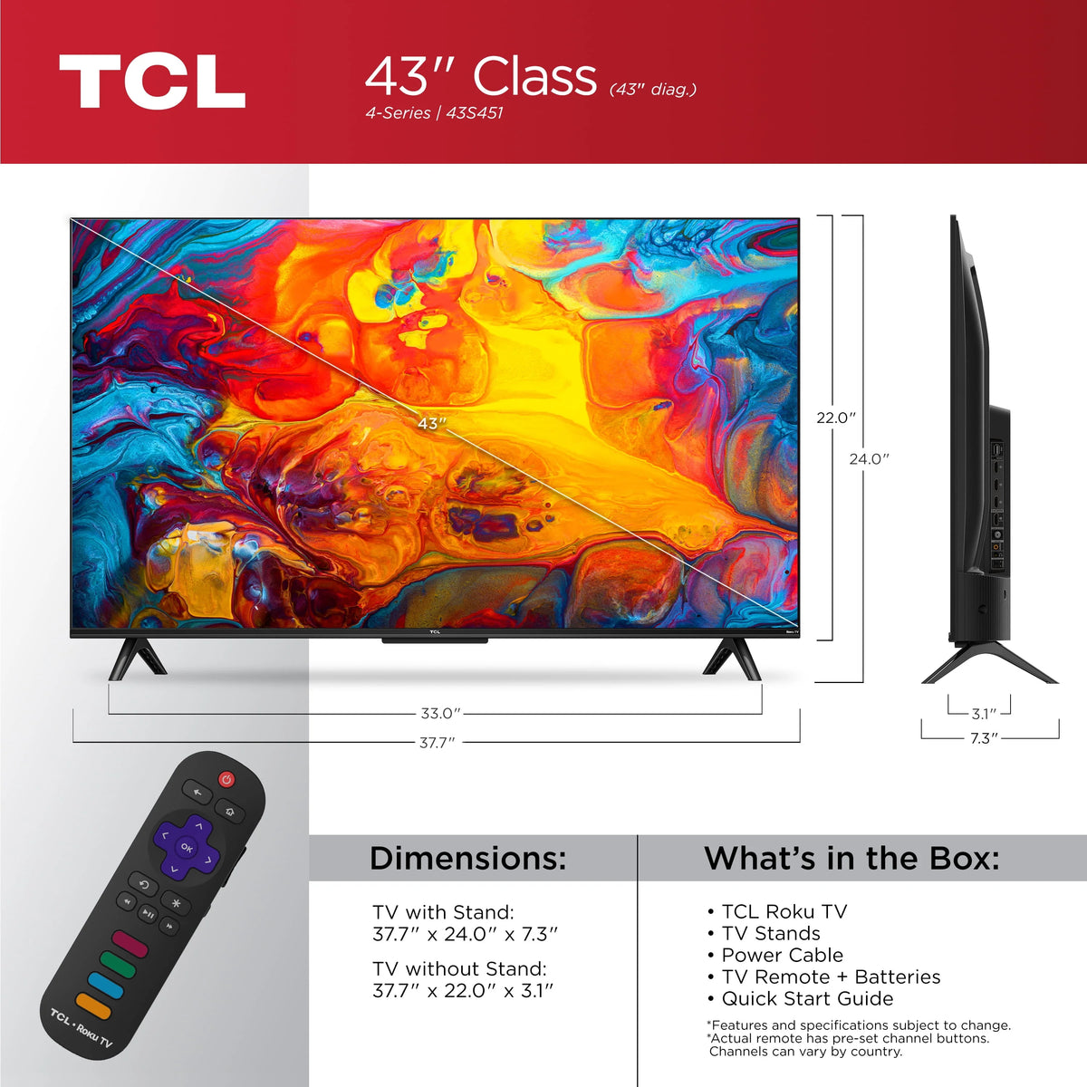 43 Class 4K UHD HDR Smart TV G86551