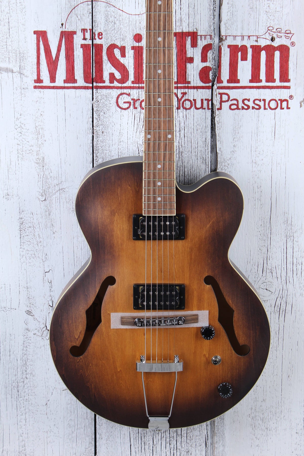 Tobacco Flat Hollow Body Electric Guitar M91765