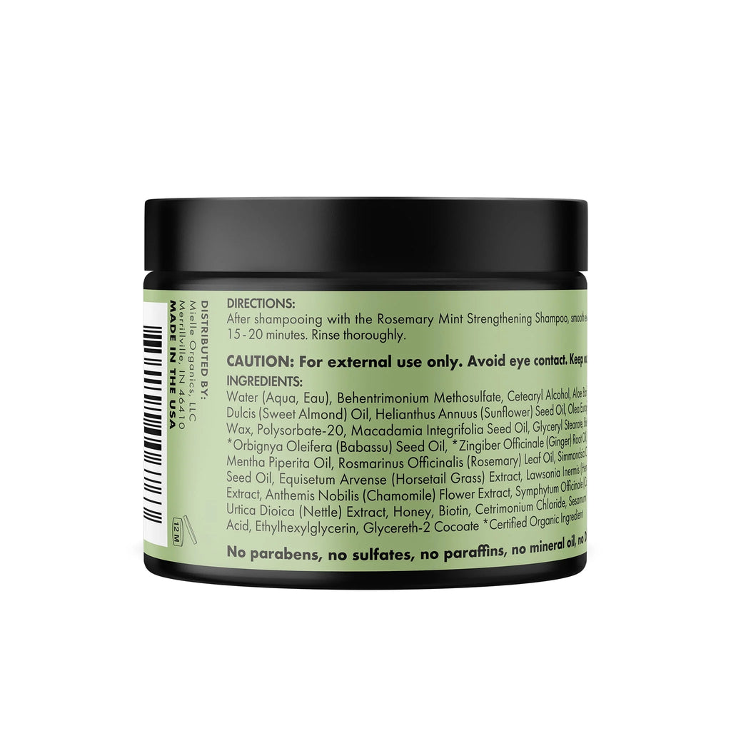 Strengthen Moisturize Nourish Hair Mask with Biotin Rosemary Coco Oil & Honey 12 Oz B830835