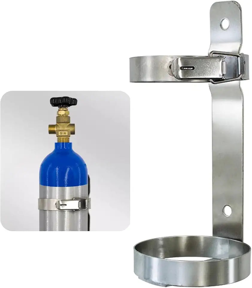 Stainless Steel Oxygen Tank Holder V23436