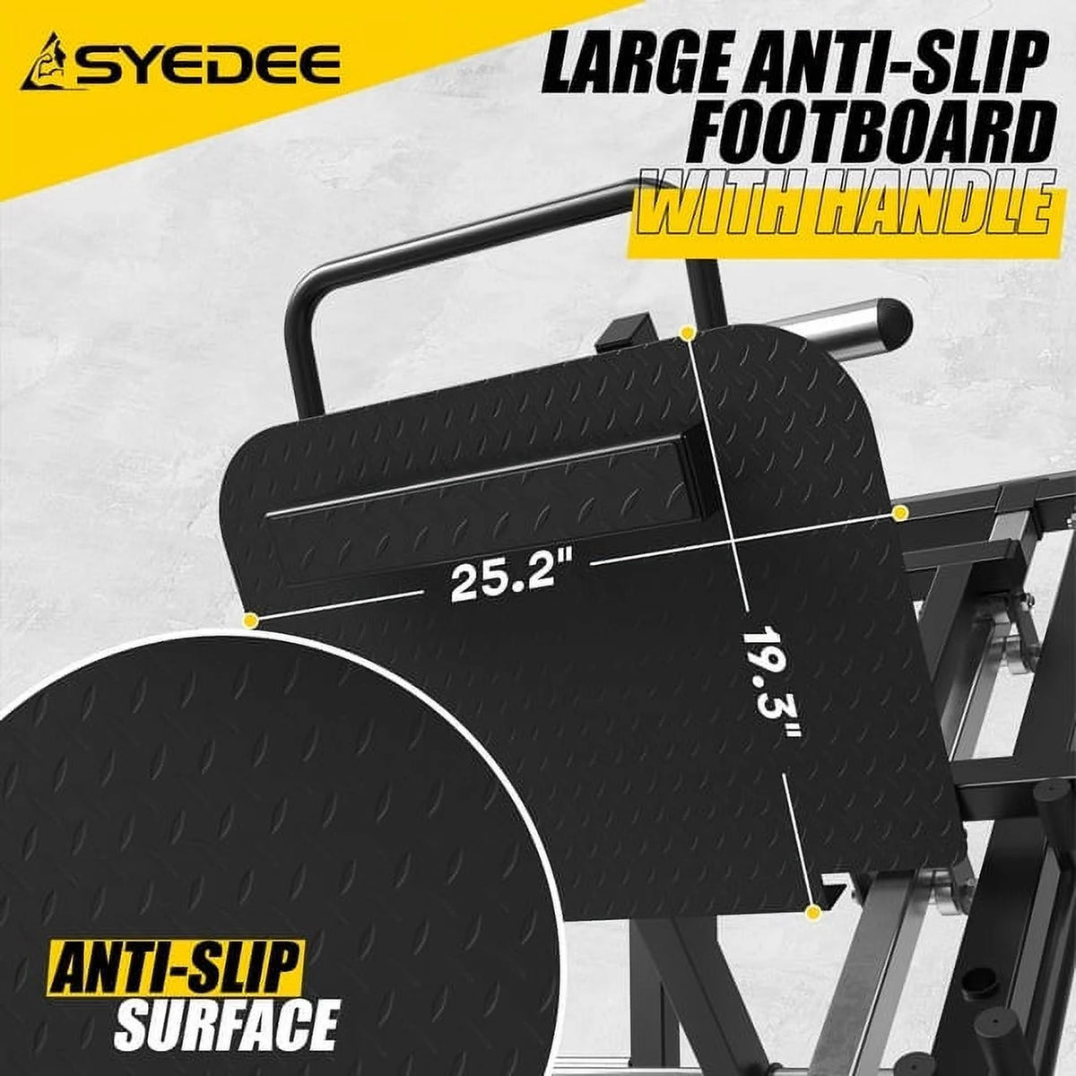 Leg Press Machine with Calf Block, 1500LBS Adjustable F842505