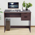 Walnut Computer Desk with Storage Drawers A7475