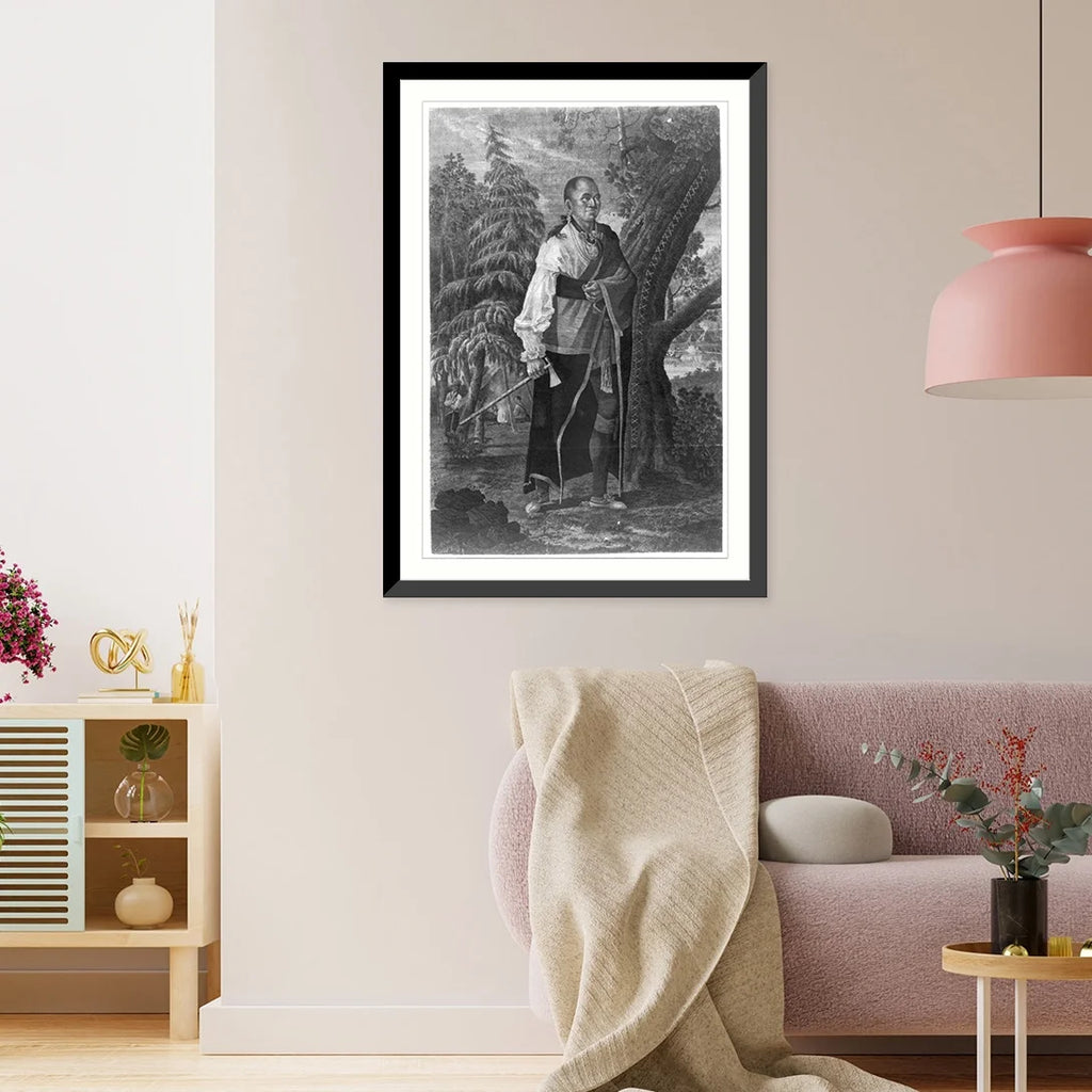Framed Print Portrait of Hendrick Mohawk chief F667573