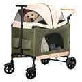 Foldable 4 Wheels Dog Stroller with Storage Basket L183