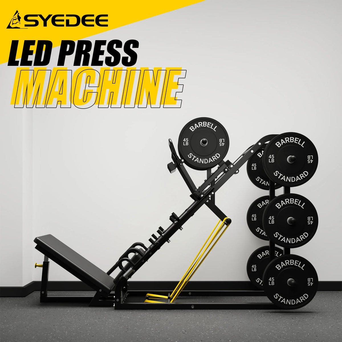 Leg Press Machine with Calf Block, 1500LBS Adjustable F842505